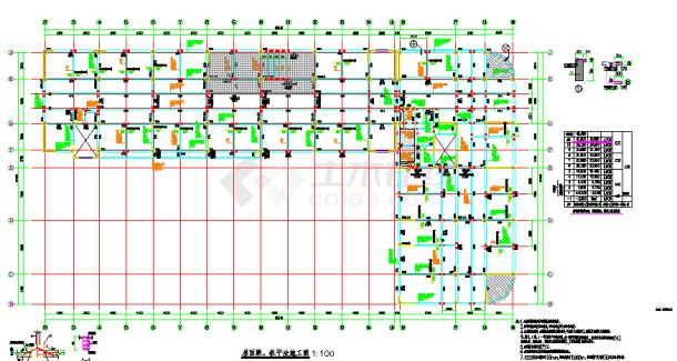 商务中心框剪结构最新结构图-图二