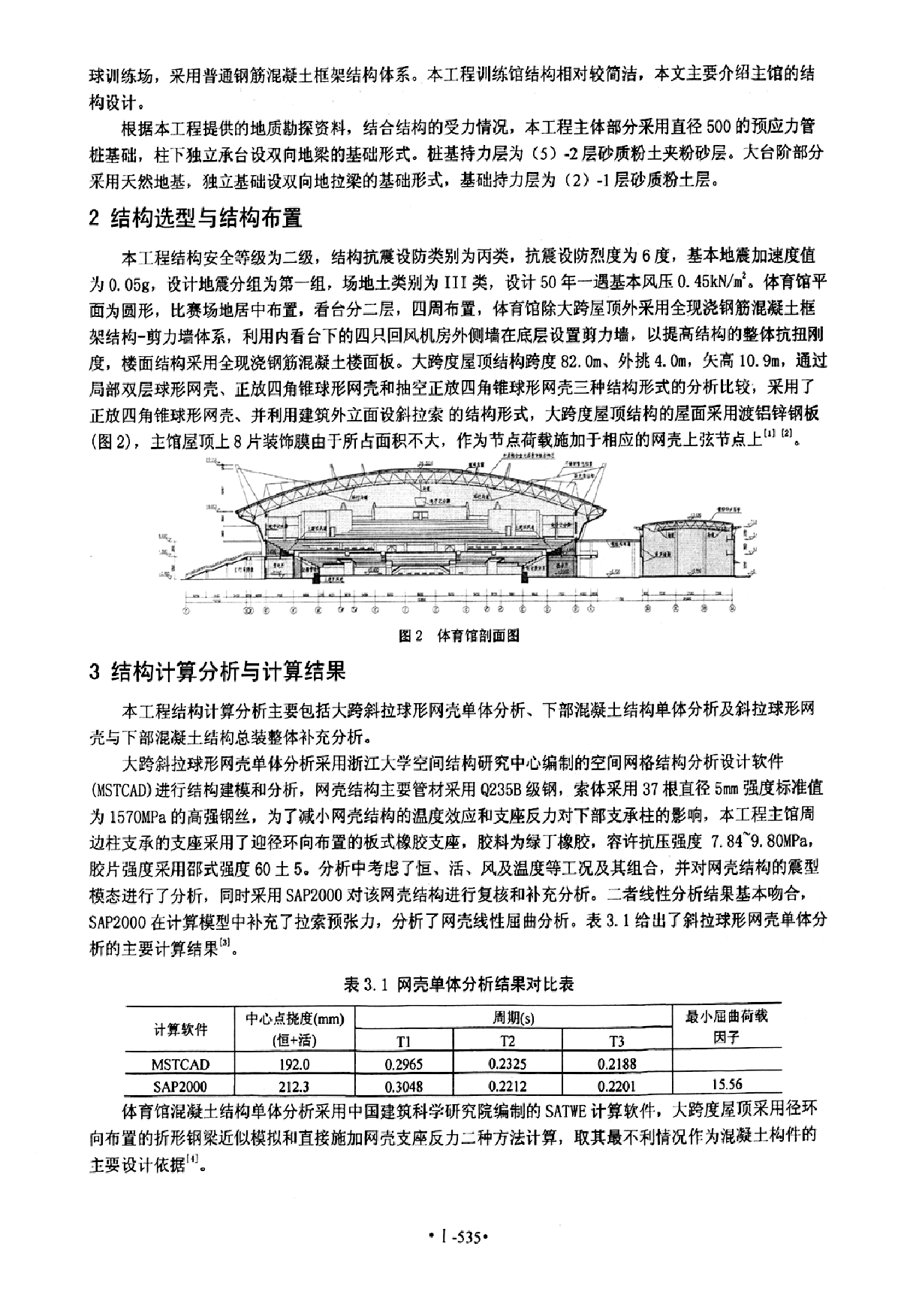 杭州电子科技大学体育馆结构设计与研究-图二