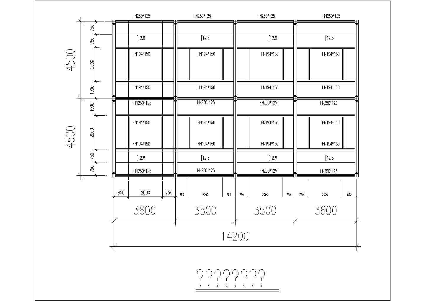 三层楼钢平台构件建筑结构设计图纸