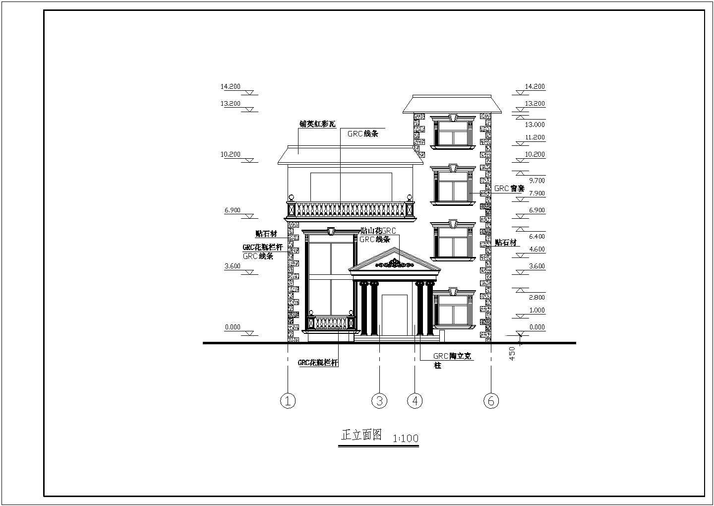 某地区3层农村房屋建筑设计图纸（含设计说明）