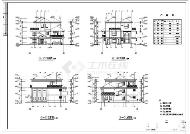 某地区别墅建筑设计施工图（含设计说明）-图一