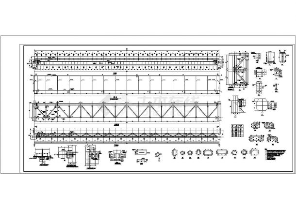 某地50t吊车梁结构设计规划图（共5张）-图一