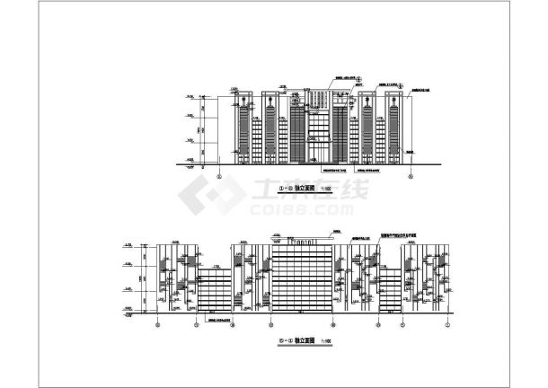 【上海】会所别墅建筑设计图纸（含效果图）-图一