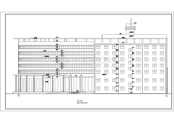 某八层酒店建筑全套建筑施工设计图-图二
