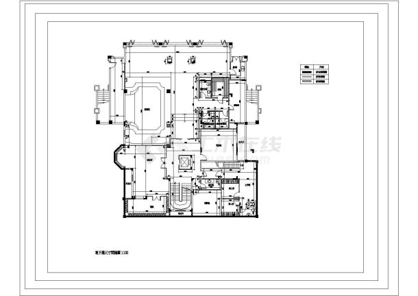 某地一套三层别墅地下室平面详细建筑施工图-图一