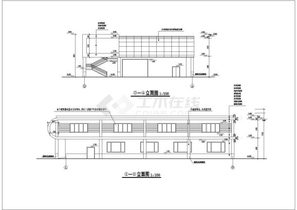 某地方书刊社厂房建筑施工完整图纸-图一