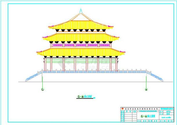 某古建筑大雄宝殿建筑施工图-图一