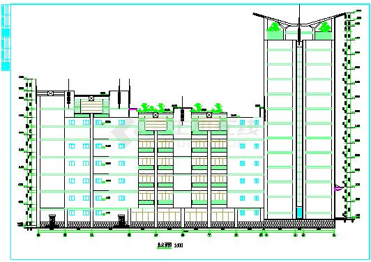 某地十二层酒店的详细建筑方案设计图-图一