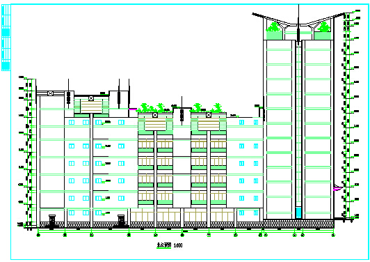 某地十二层酒店的详细建筑方案设计图_图1