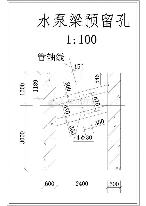 【信丰县】市区排灌站建筑设计施工图-图二