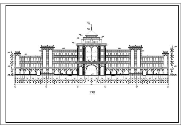 【海安县】某地区建造干挂石材幕墙施工图-图一