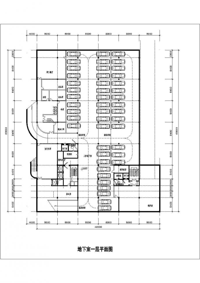 某地大型酒店的详细建筑平面施工图_图1