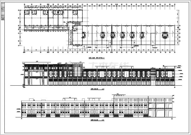 某地大型步行街的建筑设计施工图设计-图一