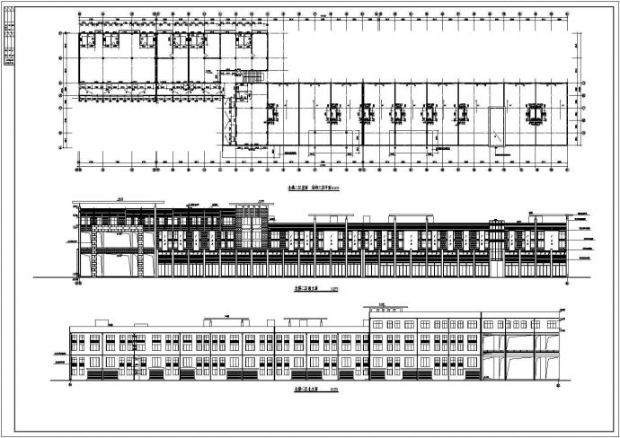 某地大型步行街的建筑设计施工图设计_图1