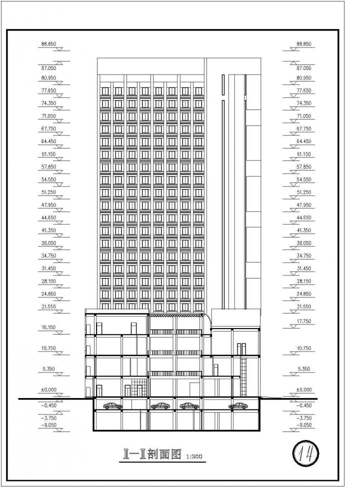 某地大型宾馆的建筑设计方案施工图_图1