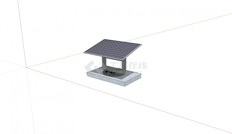 太阳能电池板小型矩形su模型-图一