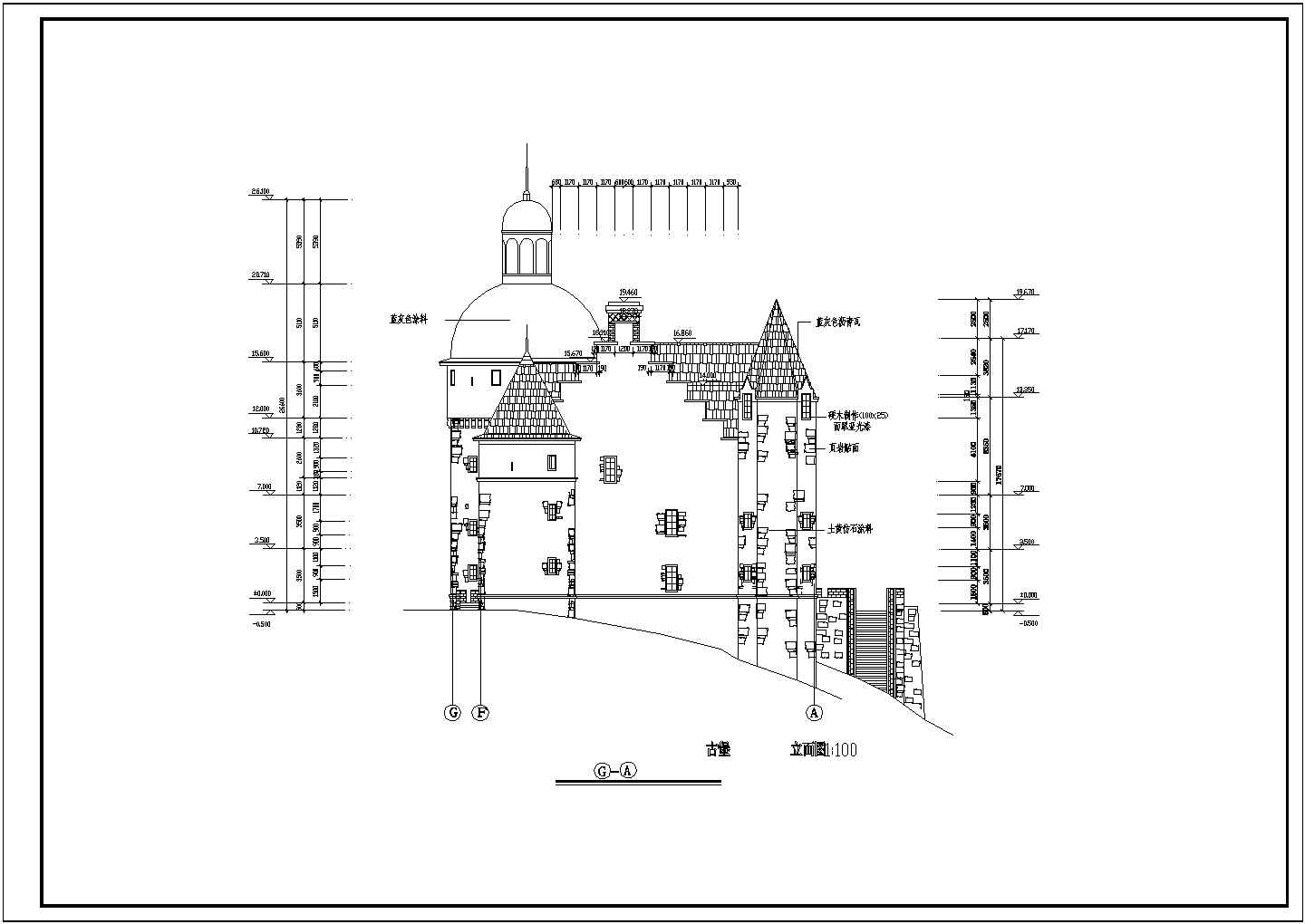 某深山古城堡建筑全套施工图（共17张）
