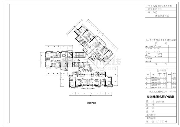 南沙山海湾四期住宅户型标准层平面图-图二