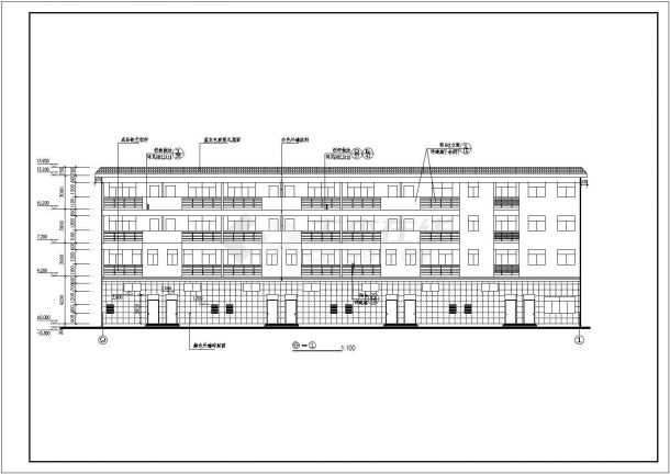 某地小型商铺的详细建筑设计施工图-图二