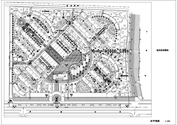 【江苏】某地小区景观规划总平面图_图1