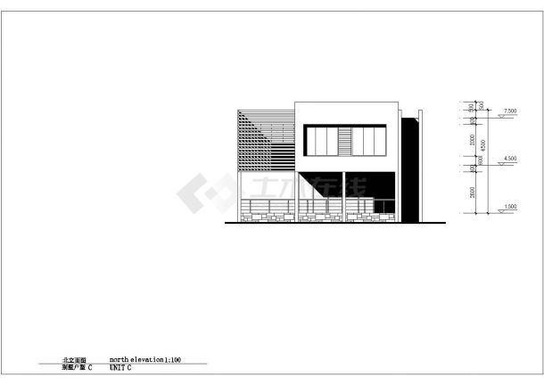 某地经济型双层别墅建筑设计施工图-图二