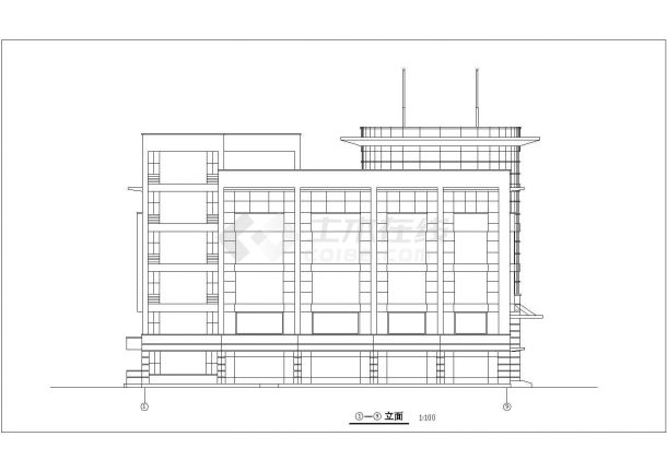 某岳堤超市的详细建筑设计方案图纸-图二