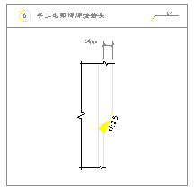 汽车4S专营钢框排架焊缝标准节点大样图-图一