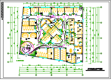 某地大型足浴城的详细建筑平面设计图_图1