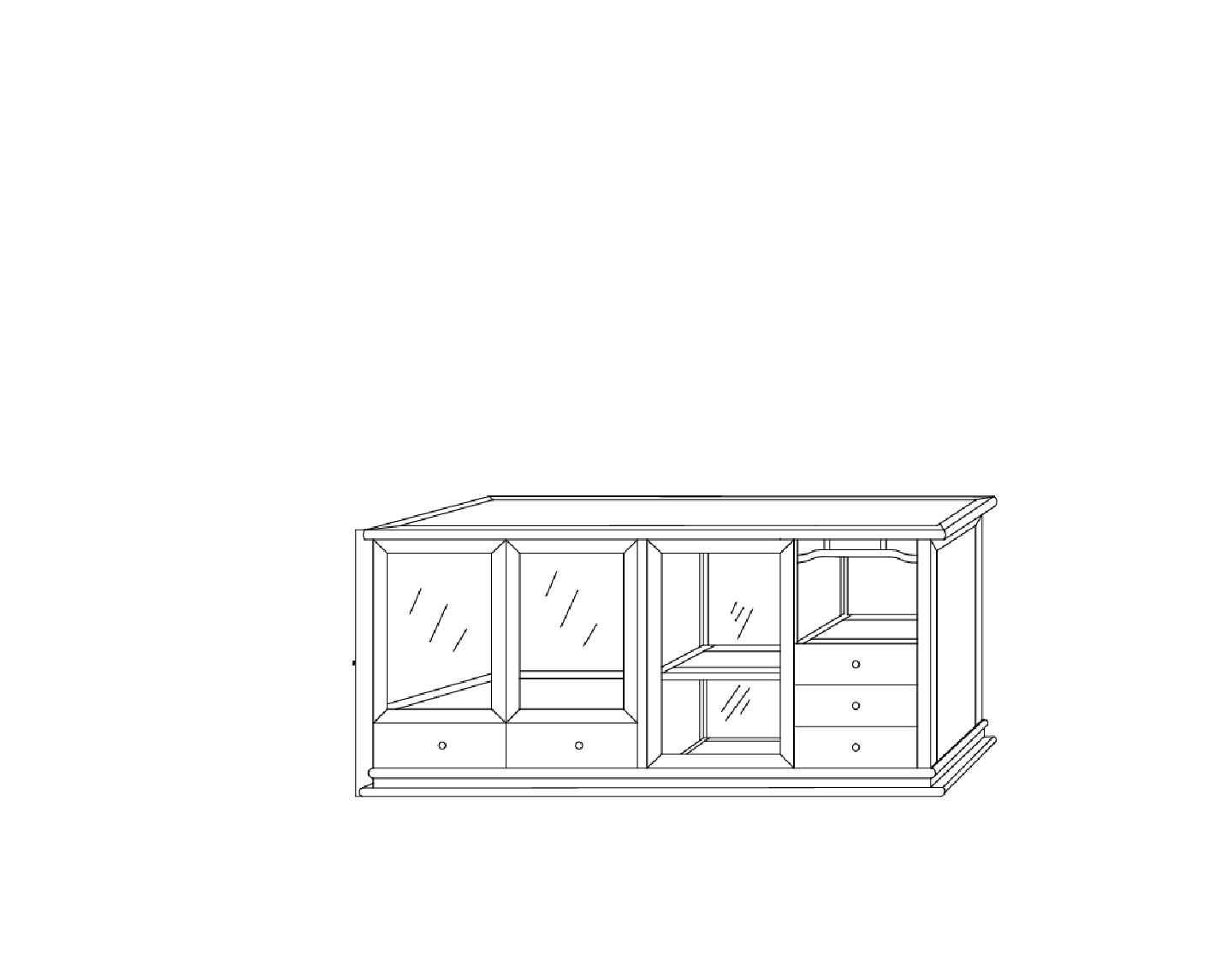 某大厅立体式明欧餐边柜设计图