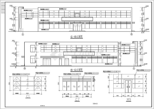 某地食堂的详细建筑设计图（共8张）-图一