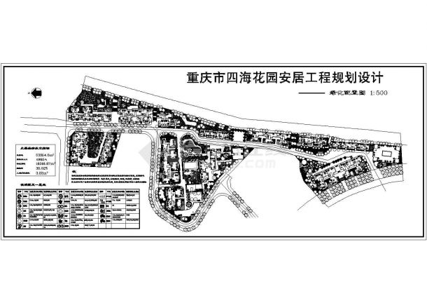 【重庆市】某花园安居工程规划设计图-图一