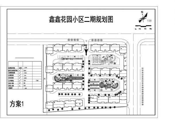 【湖南省】某地鑫鑫花园小区二期规划建筑设计图-图二