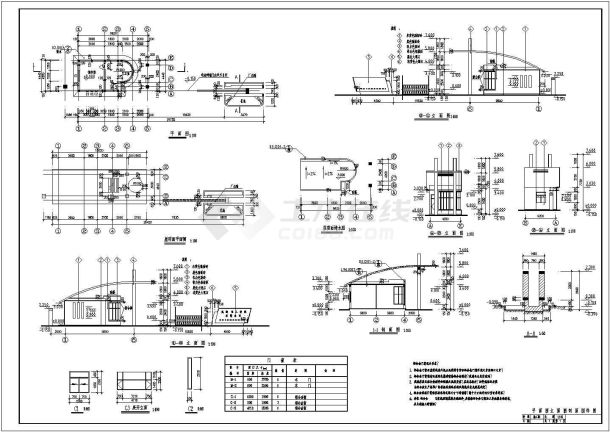 某公司传达室的详细建筑设计施工图-图一