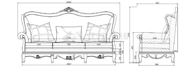 欧式-新古典沙发设计图-图二