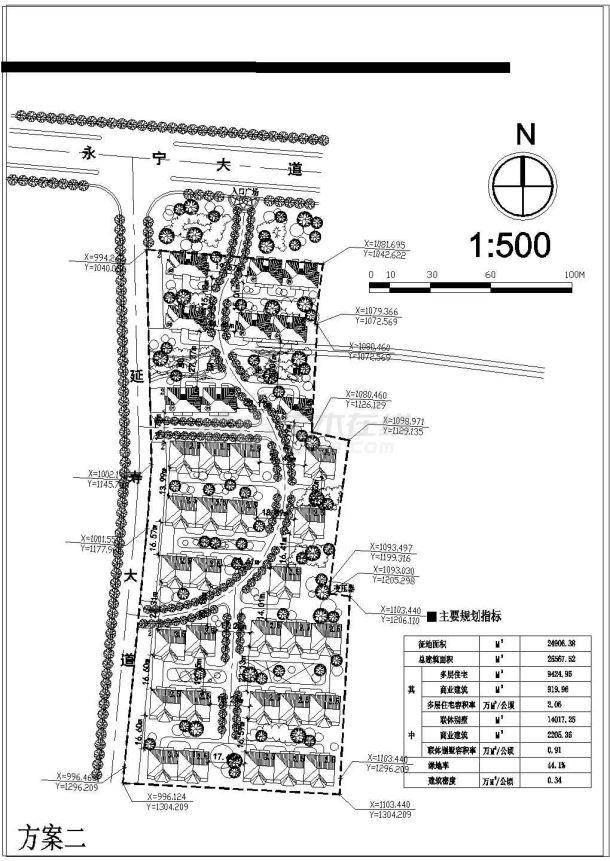 某小区住宅楼建筑规划设计图纸（共两张）-图二