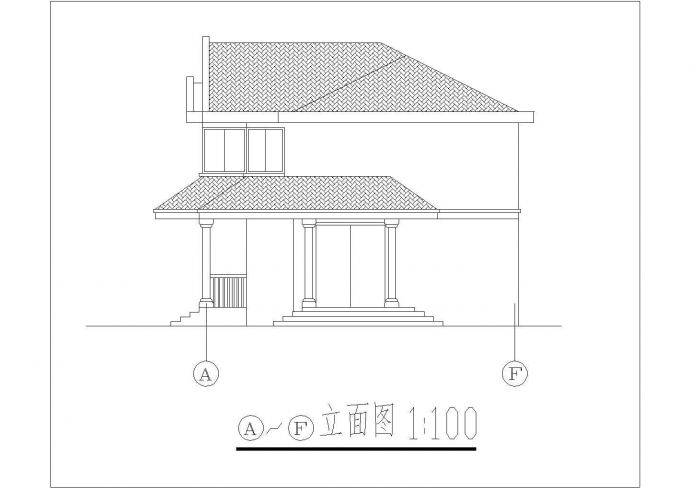 【江苏省】某乡村两层别墅建筑方案设计图(效果图)_图1