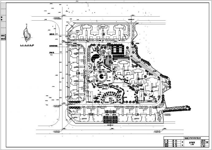 某油气田住宅区环境工程建筑总平面规划图纸_图1
