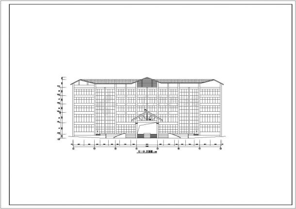 【温泉】综合大楼CAD结构图-图一