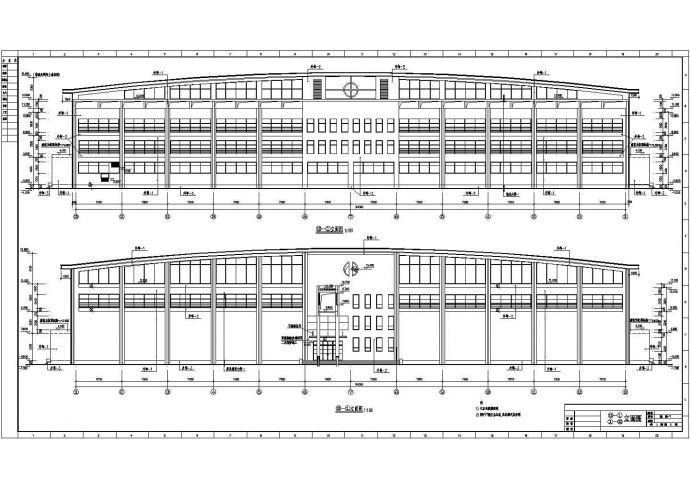 某地大型体育馆的详细建筑设计施工图_图1