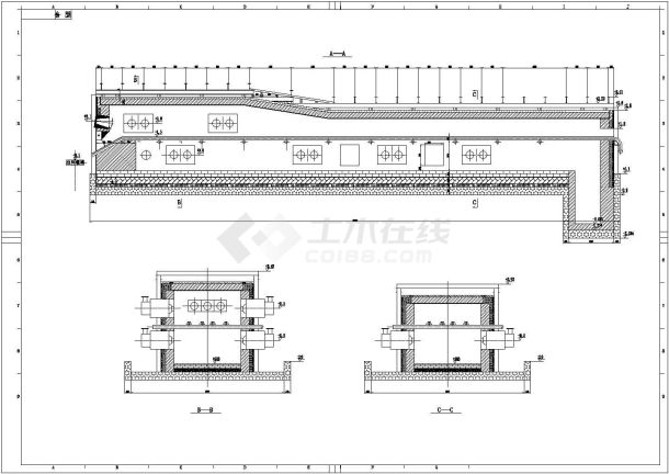 【浙江省】某地区加热炉cad结构图纸-图二
