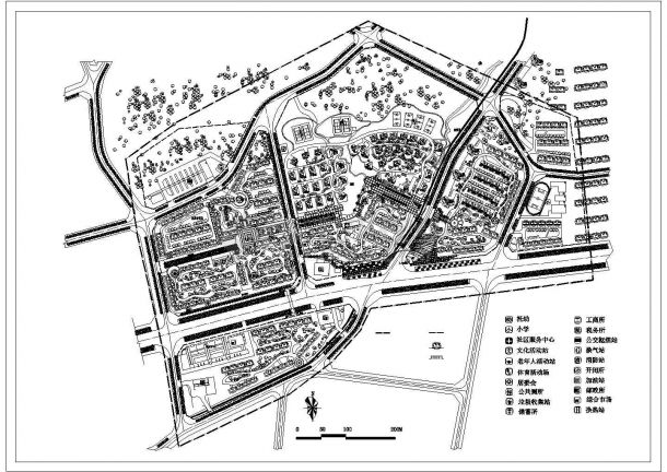 【上海】新城小区建筑规划设计图纸（共一张）-图一