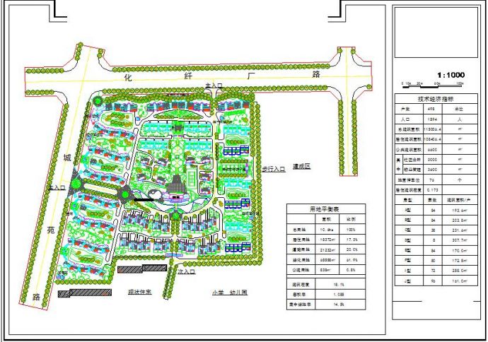 西苑恒祥城市花园详细建筑规划设计总平面图纸_图1