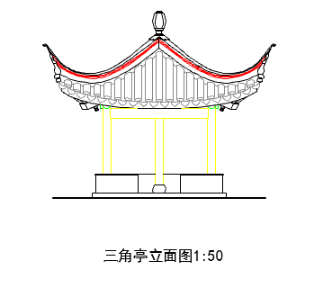 某地小型园亭全套施工图（共9张）-图二