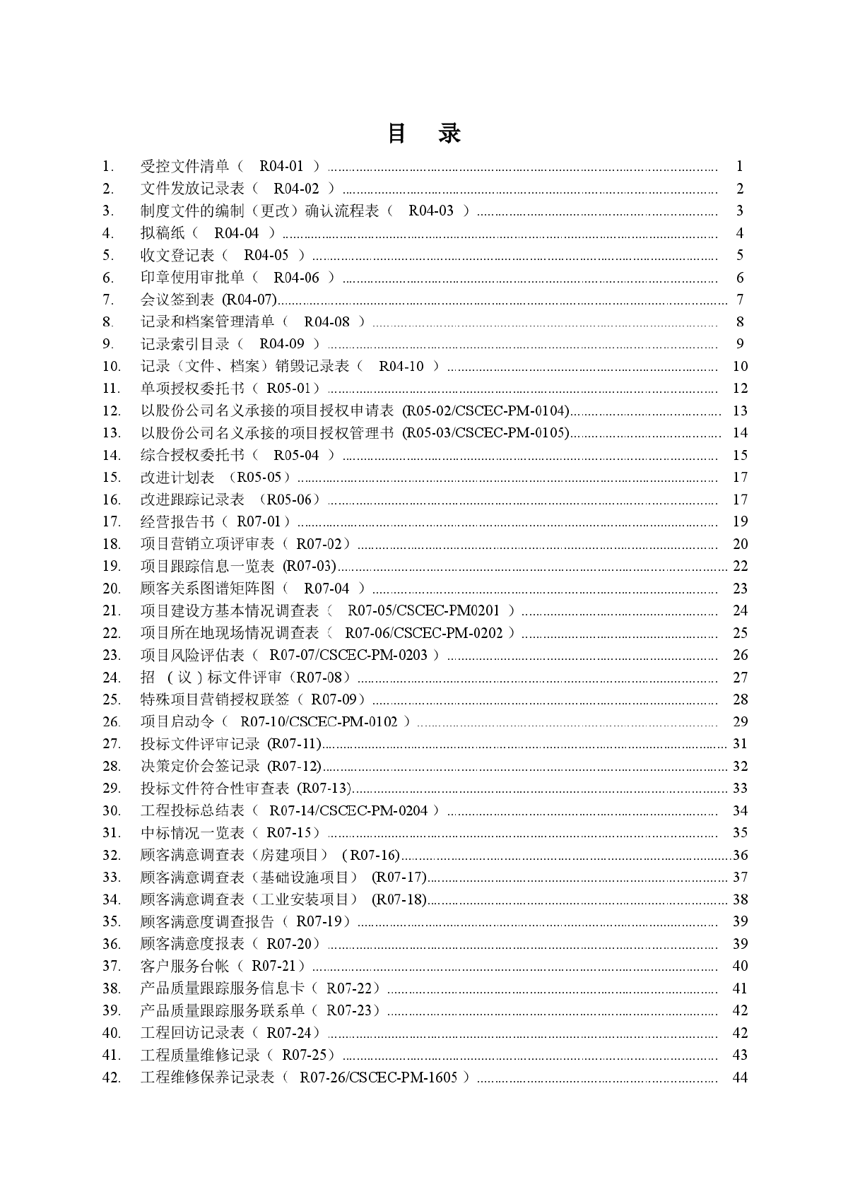 大型建筑施工企业绩效管理手册记录表汇编（261页）-图二