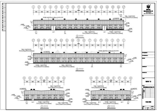 内陆某公司钢结构工程建筑设计施工图-图一