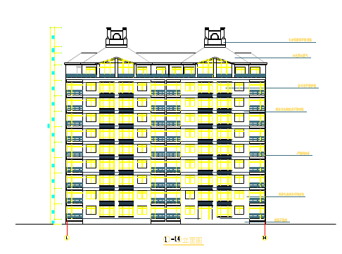 某地3栋小高层住宅的详细扩初设计图-图一