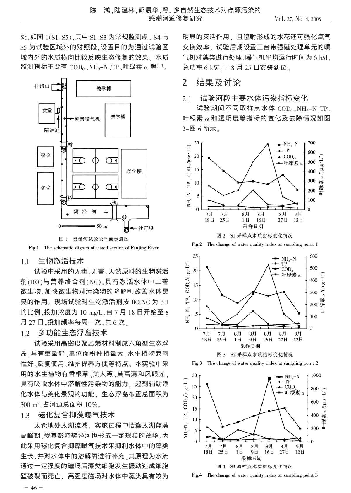 多自然生态技术对点源污染的感潮河道修复研究-图二