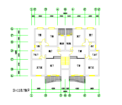 某地70种一梯两户户型的详细建筑设计图-图二