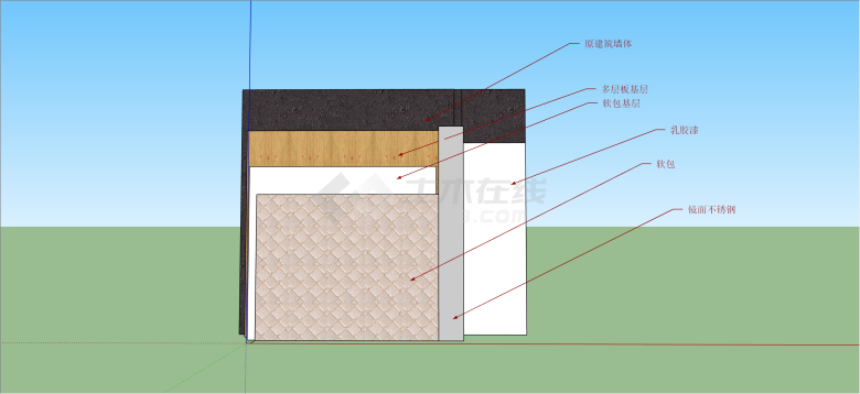 现代经典详细介绍墙面su模型-图一