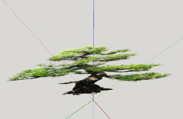 现代造型松树景观su模型-图一
